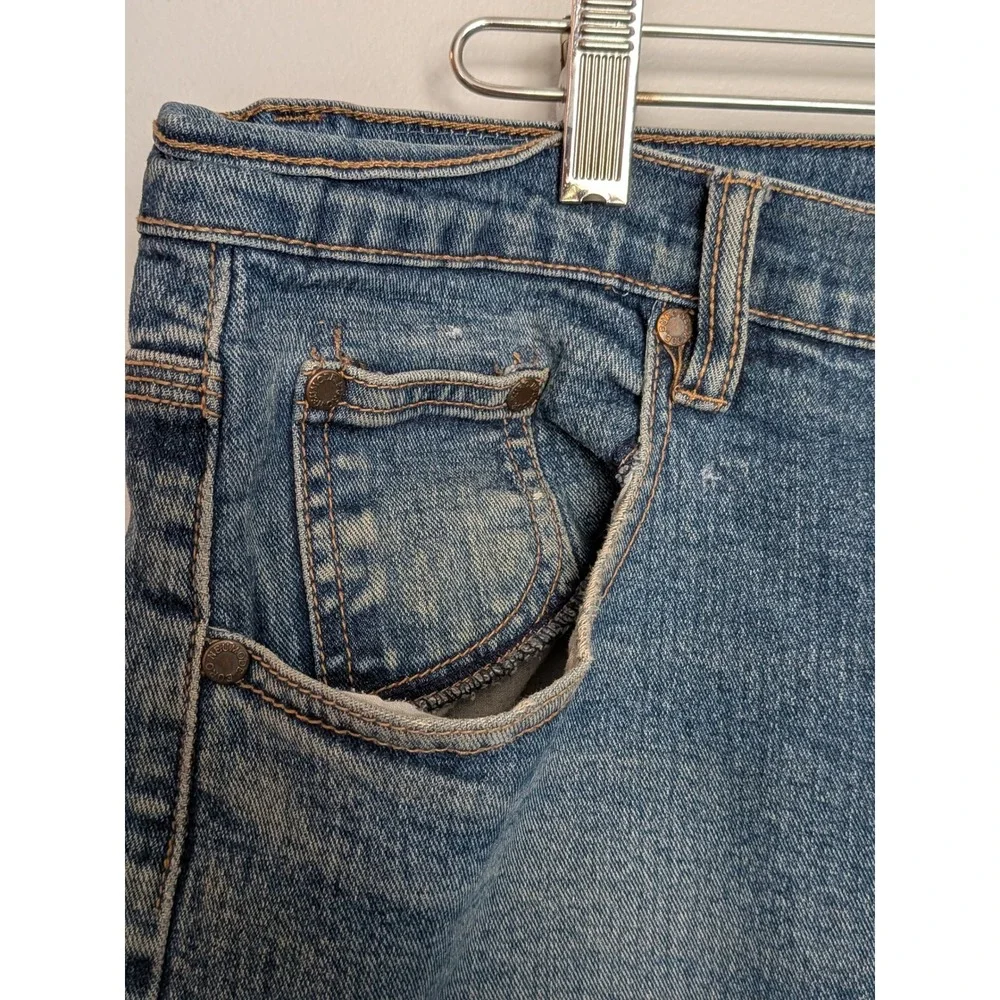 Euro Neu Mode Collection Mens Blue Denim Jeans Straight Leg Medium Wash Size 38